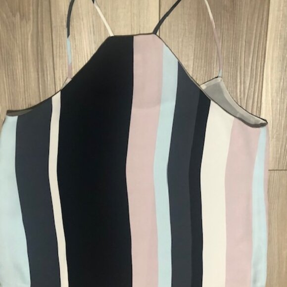 LOFT blue/pink Colorblock halter top Size Small - Picture 4 of 6